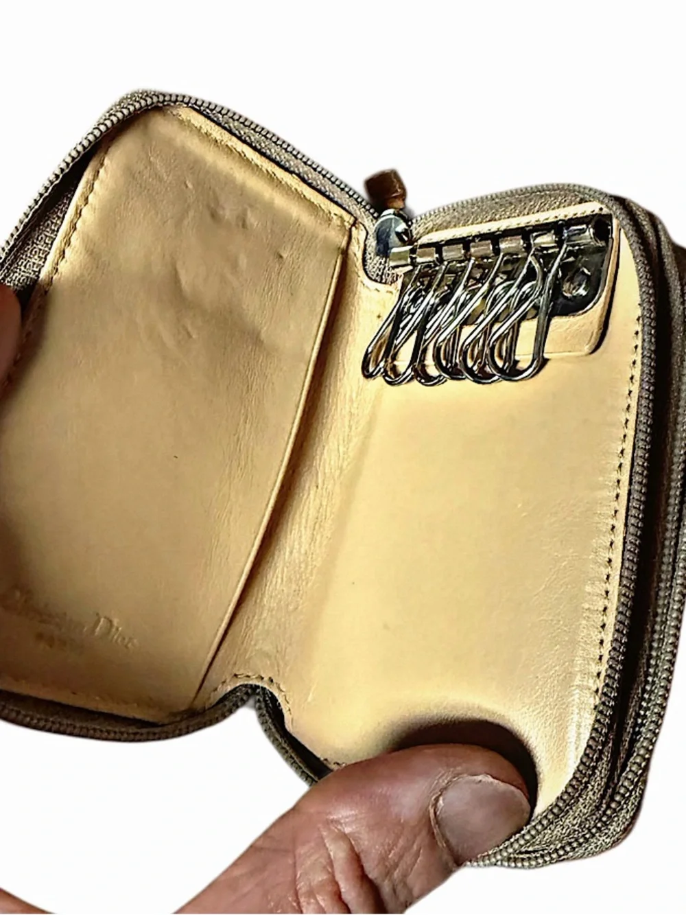 Authentic Christian Dior Trotter Compact Wallet/Key Holder